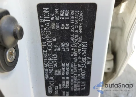 2013 Kia Soul z USA, uszkodzony, nr VIN KNDJT2A59D7541191